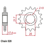 SUPERSPROX 520 PITCH FRONT SPROCKET HONDA