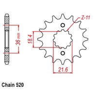 SUPERSPROX 520 PITCH FRONT SPROCKET HONDA XL250 S DEGREE 