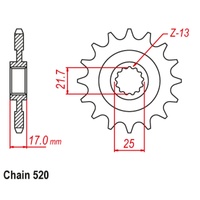 SUPERSPROX 520 PITCH FRONT SPROCKET HONDA