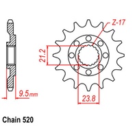 SUPERSPROX 520 PITCH FRONT SPROCKET HONDA 