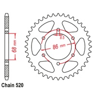 SUPERSPROX 520 PITCH KAWASAKI REAR SPROCKET 