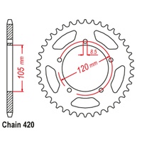SUPERSPROX 420 PITCH APRILIA REAR SPROCKET