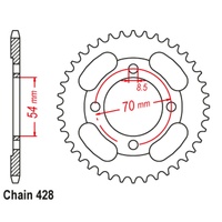 SUPERSPROX 428 PITCH HONDA CT110 G-P REAR SPROCKET 