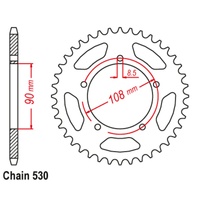 SUPERSPROX 530 PITCH DUCATI REAR SPROCKET 
