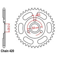 SUPERSPROX 420 PITCH HONDA Z50 REAR SPROCKET 