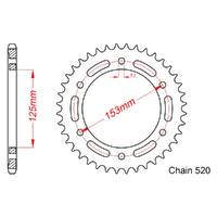 SUPERSPROX 520 PITCH HONDA REAR SPROCKET