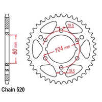 SUPERSPROX 520 PITCH POLARIS REAR SPROCKET 