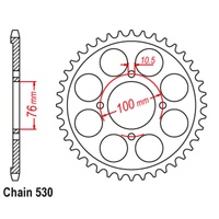 SUPERSPROX 530 PITCH SUZUKI REAR SPROCKET 