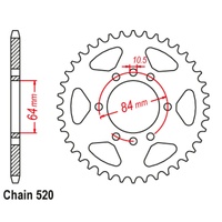 SUPERSPROX 520 PITCH SUZUKI REAR SPROCKET 