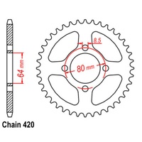 SUPERSPROX 420 PITCH YAMAHA REAR SPROCKET 