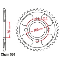 SUPERSPROX 530 PITCH HONDA REAR SPROCKET 