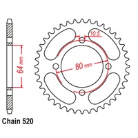 SUPERSPROX 520 PITCH YAMAHA REAR SPROCKET 
