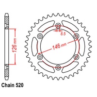SUPERSPROX 520 PITCH SUZUKI REAR SPROCKET 