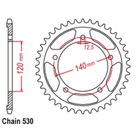 SUPERSPROX 530 PITCH SUZUKI REAR SPROCKET 