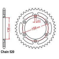SUPERSPROX 520 PITCH HUSKY/SUZUKI REAR SPROCKET 