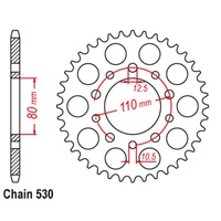 SUPERSPROX 530 PITCH HONDA REAR SPROCKET 