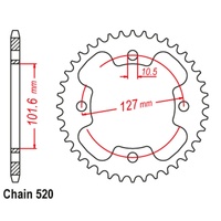 SUPERSPROX 520 PITCH POLARIS REAR SPROCKET 450 OUTLAW 