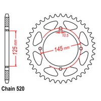 SUPERSPROX 520 PITCH YAMAHA REAR SPROCKET 