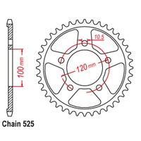 SUPERSPROX 525 PITCH APRILIA 1000 RSV REAR SPROCKET 