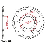 SUPERSPROX 520 PITCH APRILIA 650 PEGASO TRAIL/ FACTORY / STRADA REAR SPROCKET 