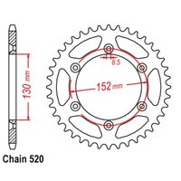 SUPERSPROX 520 PITCH APRILIA 450/550 RXV/SVX REAR SPROCKET 