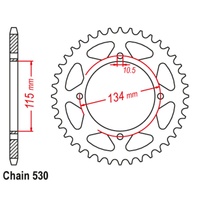 SUPERSPROX 530 PITCH DUCATI REAR SPROCKET 