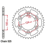 SUPERSPROX 525 PITCH DUCATI 1000 REAR SPROCKET 