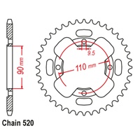 SUPERSPROX 520 PITCH HONDA REAR SPROCKET