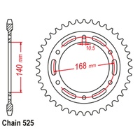 SUPERSPROX 525 PITCH BMW REAR SPROCKET  10MM BOLT HOLE