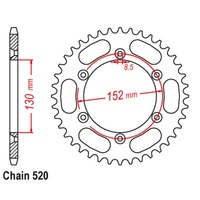 SUPERSPROX 520 PITCH BMW REAR SPROCKET 