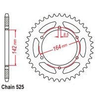 SUPERSPROX 525 PITCH HYOSUNG GT650 R/S REAR SPROCKET 