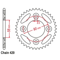 SUPERSPROX 420 PITCH HONDA REAR SPROCKET 