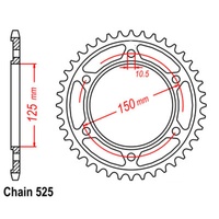 SUPERSPROX 525 PITCH KTM 950/990 REAR SPROCKET 