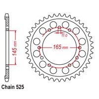 SUPERSPROX 525 PITCH HONDA REAR SPROCKET
