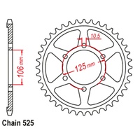 SUPERSPROX 525 PITCH TRIUMPH REAR SPROCKET 