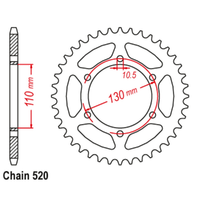 SUPERSPROX 520 PITCH KAWASAKI REAR ALLOY SPROCKET
