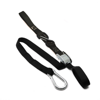 KMX TIE DOWN 25MM SNAP HOOK - BLACK/BLACK SOFT LOOP