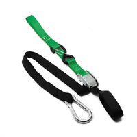 Kustom Hardware MX Tie Down 25mm Snap Hook - Black Green Soft Loop