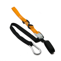 Kustom Hardware MX Tie Down 25mm Snap Hook - Black Orange Soft Loop