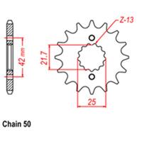 RK FRONT SPROCKET - STEEL 14T 530 PITCH