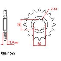 RK FRONT SPROCKET W/ RUBBER CUSH - STEEL 16T 525 PITCH