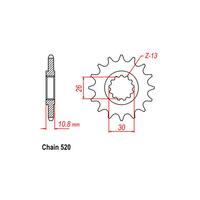 RK FRONT SPROCKET - STEEL 14T 520P