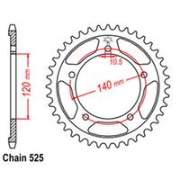 RK REAR SPROCKET - STEEL 47T 525P