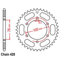 JT SPROCKET REAR SPROCKET - STEEL 48T 428P