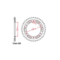 RK REAR SPROCKET - STEEL 36T 520P