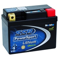 SSB POWERSPORT LITHIUM BATTERY ULTRALIGHT N/A CCA 0.31 KG - LFP612L
