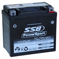 SSB V-SPEC HIGH PERFORMANCE 12V AGM BATTERY 195CCA 6AH - VTX5L-BS