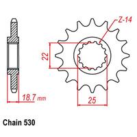 FRONT SPROCKET  - STEEL 15T 530P 41-D07-15