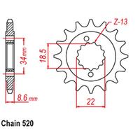 RK FRONT SPROCKET - STEEL 15T 520 PITCH