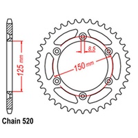 RK - STEEL 45T 520P REAR SPROCKET